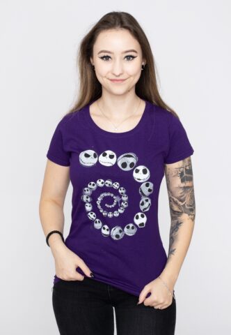 The Nightmare Before Christmas – Jack Emotions Spiral Purple – Girly – Lila – L – 100% Baumwolle