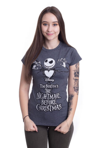 The Nightmare Before Christmas – Tim Burton’s The Nightmare Before Christmas Dark Heather – Girly – Grau – XL – 65% Polyester, 35% Baumwolle