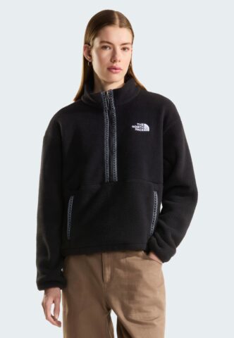 The North Face – W TNF Fleeski 1/4 Zip TNF Black/TNF Black – Jacke – Schwarz – L – 100% Polyester