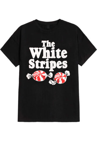 The White Stripes – Peppermints – T-Shirt – Schwarz – M – 100% Baumwolle