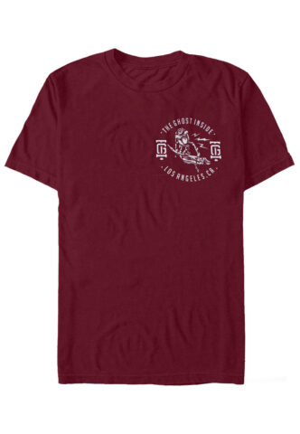 The Ghost Inside – Skeleton Hand Maroon – T-Shirt – Weinrot – L – 100% Baumwolle