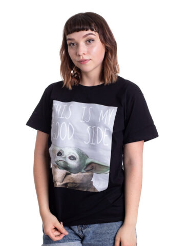 The Mandalorian – Baby Yoda Good Side – T-Shirt – Schwarz – S – 100% Baumwolle