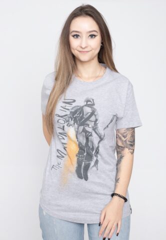 The Mandalorian – Flying Mando Grey – T-Shirt – Grau – XL – 100% Baumwolle