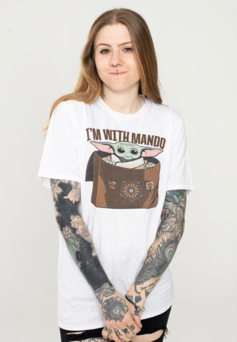 The Mandalorian – I’m With Mando White – T-Shirt – Weiß – L – 100% Baumwolle
