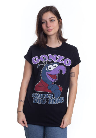 The Muppets – Gonzo: Chicks Dig Him! – T-Shirt – Schwarz – L – 100% Baumwolle