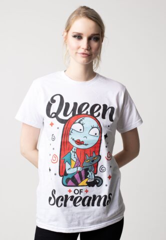 The Nightmare Before Christmas – Queen Of Screams White – T-Shirt – Weiß – L – 100% Baumwolle