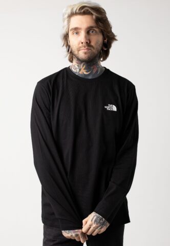 The North Face – Simple Dome Tnf Black – Longsleeve – Schwarz – S – 60% Baumwolle, 40% Polyester