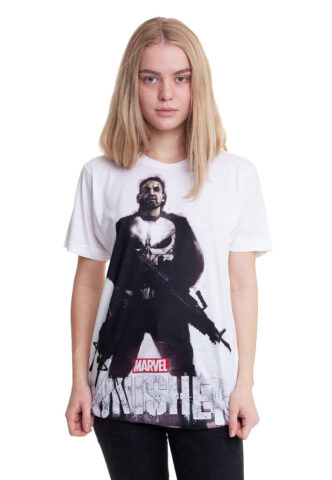 The Punisher – Allover White – T-Shirt – Weiß – M – 100% Polyester