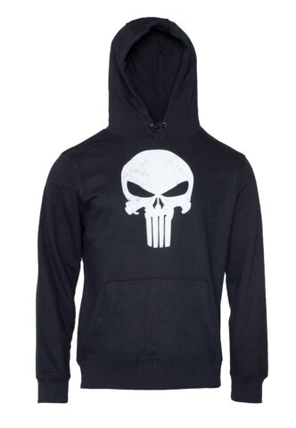 The Punisher – Distressed Skull – Hoodie – Schwarz – S – 80% Baumwolle, 20% Polyester