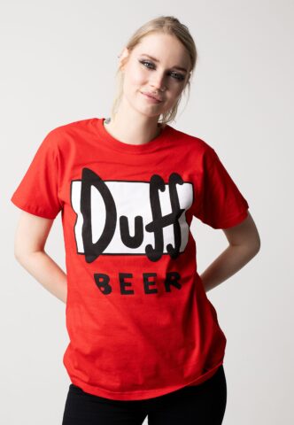 The Simpsons – Duff Red – T-Shirt – Rot – S – 100% Baumwolle