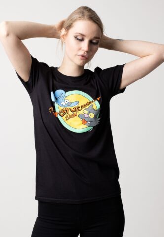 The Simpsons – Itchy And Scratchy – T-Shirt – Schwarz – XXL – 100% Baumwolle