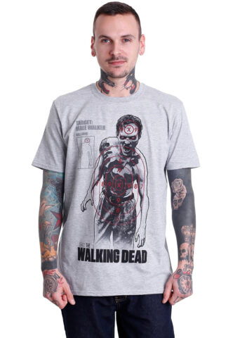 The Walking Dead – Target Male Walker Grey – T-Shirt – Grau – S – 90% Baumwolle, 10% Polyester,Jersey