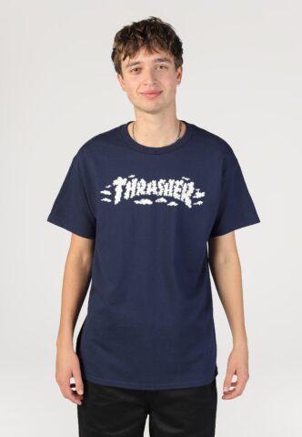 Thrasher – Clouds By Spanky Navy – T-Shirt – gid://shopify/Metaobject/122014793965 – XXL – 100% Baumwolle