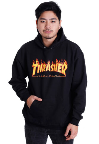 Thrasher – Thrasher Flame – Hoodie – Schwarz – S – 90% Baumwolle, 10% Polyester
