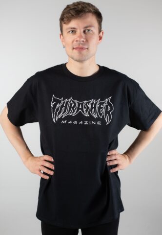 Thrasher – Metal Black – T-Shirt – Schwarz – M – 100% Baumwolle