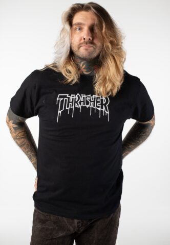 Thrasher – One-Liner – T-Shirt – Schwarz – M – 100% Baumwolle