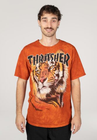 Thrasher x Mountain Gear – Tiger Orange – T-Shirt – Orange – XL – 100% Baumwolle