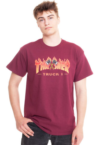 Thrasher – Truck 1 Maroon – T-Shirt – Weinrot – S – 100% Baumwolle