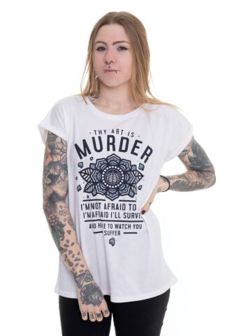 Thy Art Is Murder – Not Afraid Extended Shoulder White – Girly – Weiß – M – 100% Baumwolle