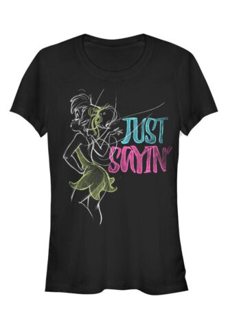 Tinkerbell – Just Sayin Tink – Girly – Schwarz – M – 100% Baumwolle