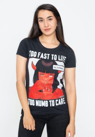 Too Fast – Too Fast To Live, Too Numb To Care – T-Shirt – Schwarz – S – 60% Baumwolle, 40% Polyester