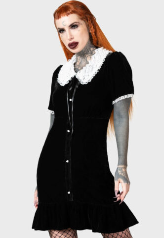 Killstar – Trick N’ Treat Black – Kleid – Schwarz – S – 95% Polyester, 5% Elastan