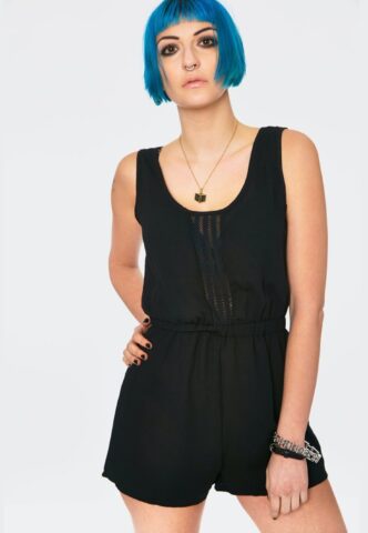 Jawbreaker – Trim And Black Crepe – Jumpsuit – Schwarz – XXL – 100% Polyester