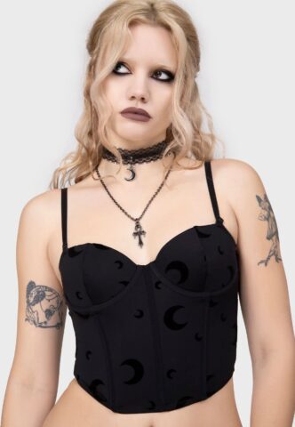 Killstar – Trip To The Moon – BH – Schwarz – S – 65% Polyester, 35% Elastan