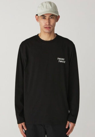 Snow Peak – Think Twice Black – Longsleeve – Schwarz – L – 70% Baumwolle, 30% Polyester