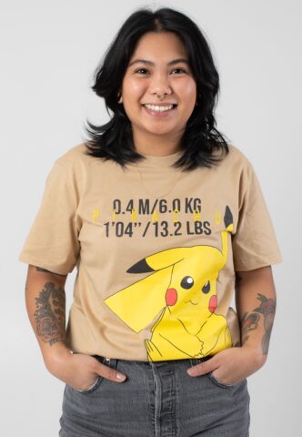 Pokémon – Pikachu Beige – T-Shirt – Beige – XXL – 100% Baumwolle