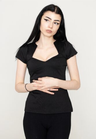 Steady Clothing – Sophia Top Black – Oberteil – Schwarz – L – 82% Polyester, 15% Viskose, 3% Elastan