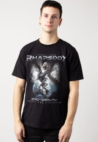 Turilli / Lione Rhapsody – Zero Gravity – T-Shirt – Schwarz – L – 100% Baumwolle