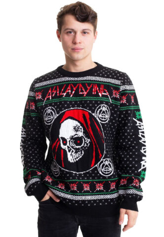 As I Lay Dying – Shaped By Fire Limited Winter Knit – Pullover – Schwarz – M – 100% Polyacryl
