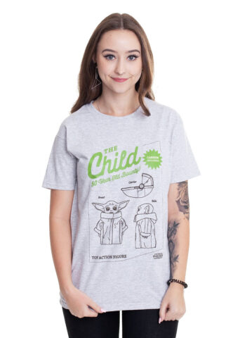The Mandalorian – The Toy Action Figure Heather Grey – T-Shirt – Grau – S – 97% Baumwolle, 3% Polyester