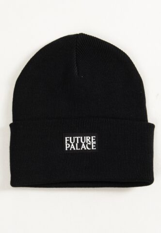 Future Palace – Logo – Beanie – Schwarz – Onesize – 100% Baumwolle