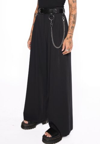 Mary Wyatt – Unchained Wide Leg O-Ring – Hose – Schwarz – M – 100% Polyester