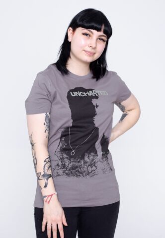 Uncharted – Nathan Drake Grey – T-Shirt – Grau – S – 100% Baumwolle