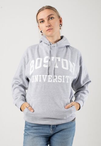 Universities – Boston University Script Heather Grey – Hoodie – Grau – XXL – 75% Baumwolle, 25% Polyester