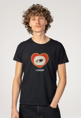 unpeople – Friends Heart – T-Shirt – Schwarz – XL – 100% Baumwolle