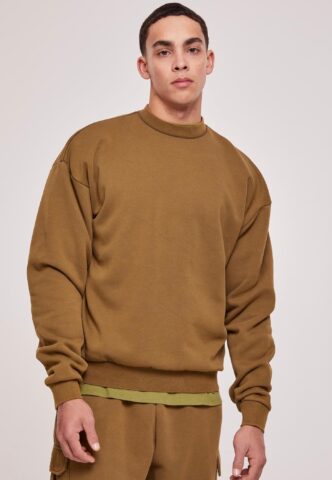 Urban Classics – Acid Washed Crew Summerolive – Sweater – Grün – M – 70% Baumwolle, 30% Polyester