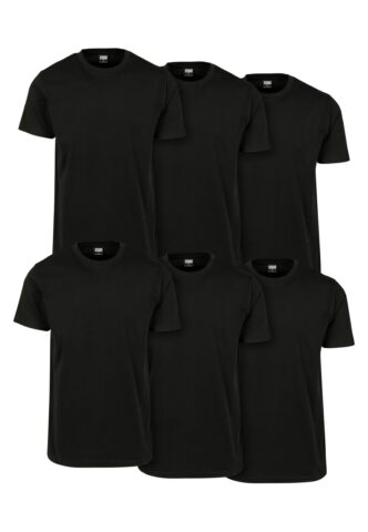 Urban Classics – Basic Pack Of 6 Black – T-Shirt – Schwarz – XL – 100% Baumwolle