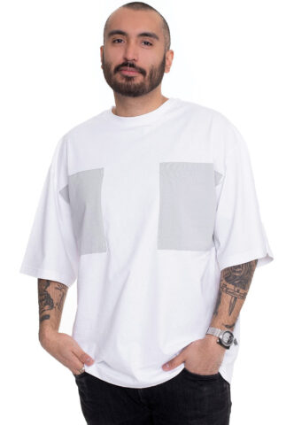 Urban Classics – Big Double Pocket White/Asphalt – T-Shirt – Weiß – M – 100% Baumwolle