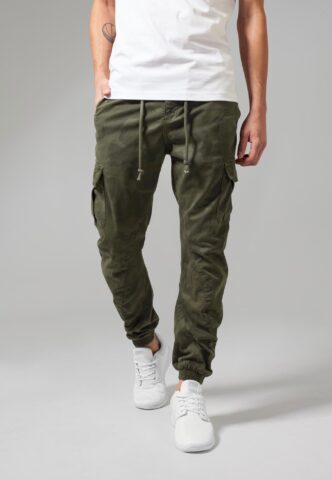 Urban Classics – Camo Cargo Olive Camouflage – Hose – Tarnfarben – W34 – 98% Baumwolle, 2% Elastan