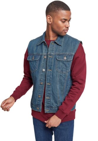 Urban Classics – Denim Denimblue – Jeans Vest – Blau – XXL – 100% Baumwolle