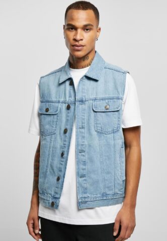 Urban Classics – Denim Lighter Washed – Jeans Vest – Blau – XXL – 100% Baumwolle