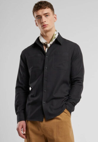 Urban Classics – Flanell Black – Hemd – Schwarz – M – 100% Baumwolle
