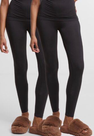 Urban Classics – Ladies Bamboo Pack Of 2 Black+Black – Leggings – Schwarz – S – 95 % Viskose, 5 % Elastan