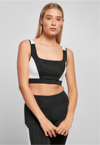 Urban Classics – Ladies Color Block Black/White – BH – Schwarz – S – 80% Polyester, 20% Elastan