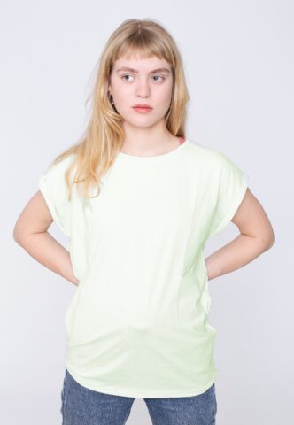 Urban Classics – Ladies Extended Shoulder Lightmint – T-Shirt – Grün – XS – 100% Baumwolle