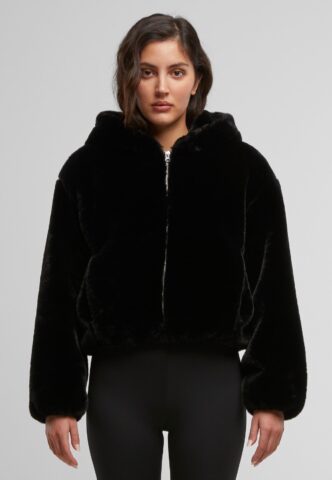 Urban Classics – Ladies Full Zip Faux Fur Black – Jacke – Schwarz – M – 100% Polyester